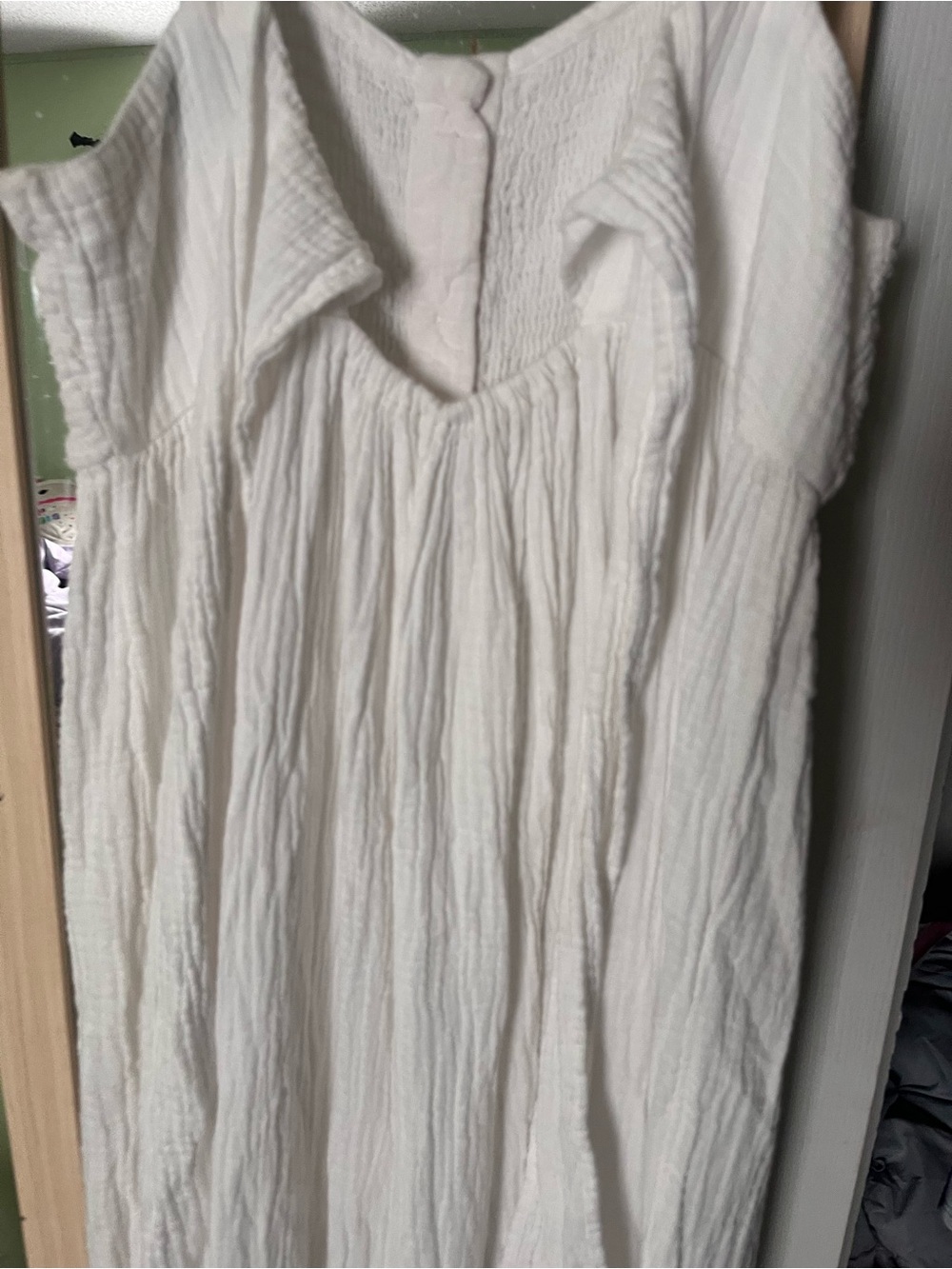 White ASOS Button-Front Maxi Sundress - Picture 2 of 2
